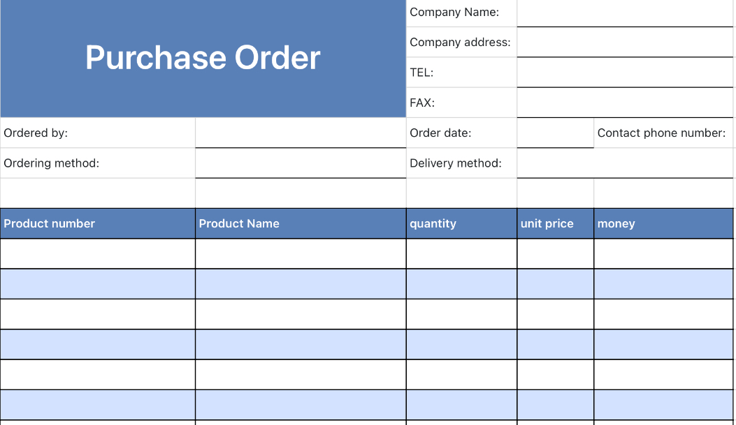 Purchase list 2 1